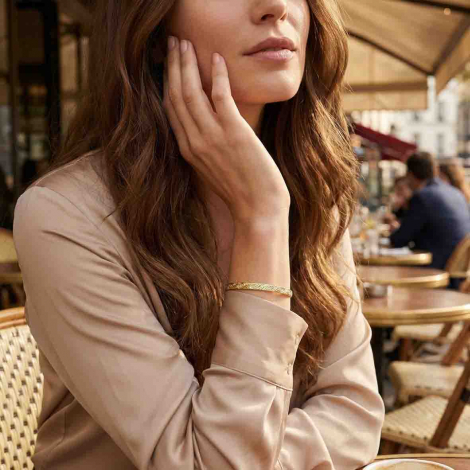 Bracelet jonc or jaune