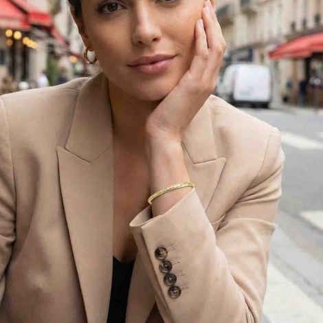 Bracelet jonc or jaune