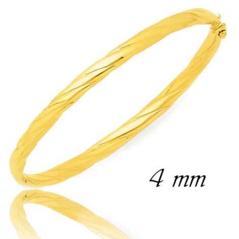 Bracelet Jonc or ouvrant 4 mm