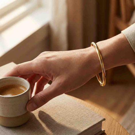 Bracelet jonc ouvrant or jaune