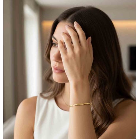 Bracelet jonc ouvrant torsad or jaune