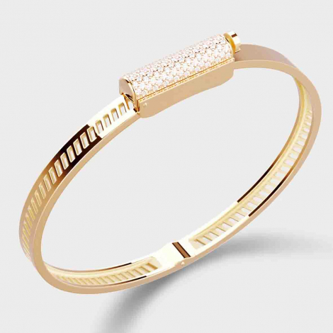 Bracelet Jonc Unknow Brand Love Affair Diamants - Or Jaune