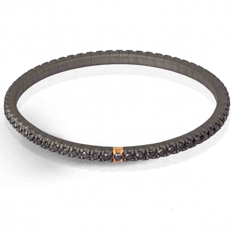 Bracelet Mano J - Titane et Diamants Noirs à combiner