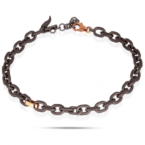 Bracelet mano J - Titane et or