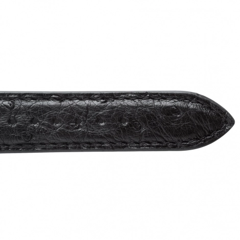 Bracelet Montre Autruche Mat Noir