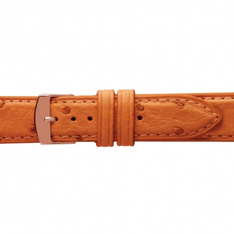 Bracelet Montre Autruche Mat Orange