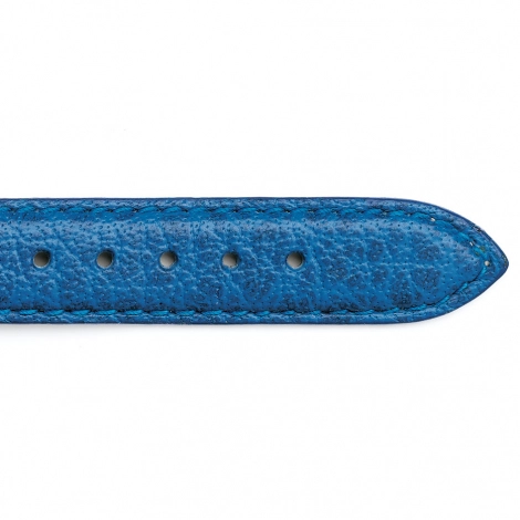 Bracelet Montre cuir de Buffle bleu