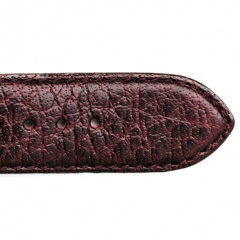 Bracelet Montre cuir de Buffle Bordeaux