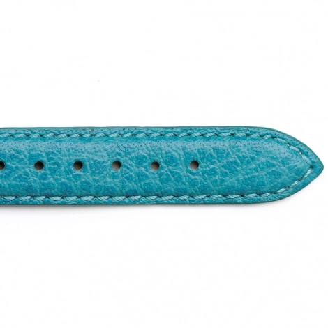 Bracelet Montre cuir de Buffle turquoise