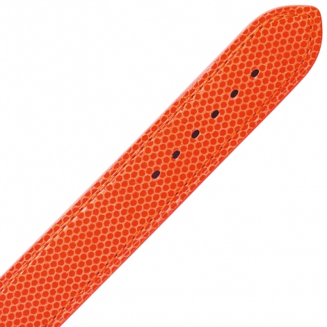 Bracelet Montre en cuir de chvreau Orange