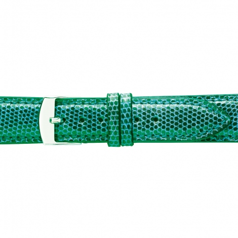 Bracelet Montre Lézard Sellier Vert Emeraude