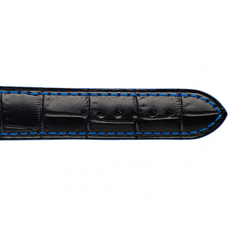 Bracelet Montre veau façon croco fil bleu Tropica - 13605.1-12