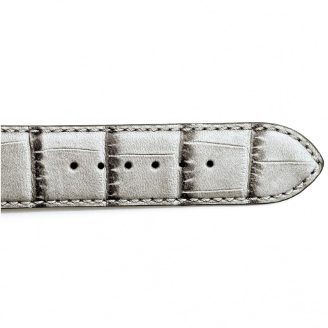 Bracelet Montre veau faon croco Gris