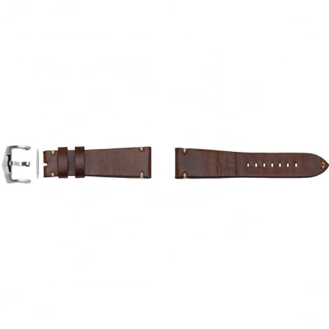 Bracelet Montre ZRC Cuir veau gold vintage - Coutures crues  combiner
