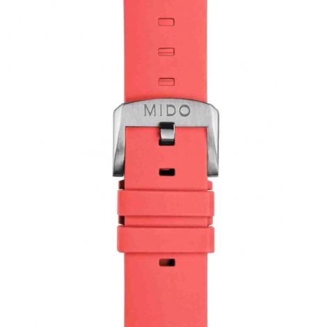 Bracelet Multifort TV Big Date caoutchouc rouge 22mm 