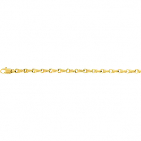 Bracelet En Or Jaune 18 Carats - Longueur 19.5 Cm, Poids 1.95g, Fermoir Reasa, Neuf Avec étiquettes