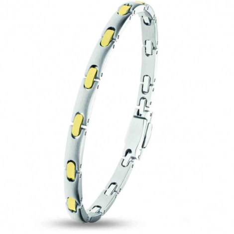 Bracelet pequignet Or et Acier 1 rang 5 mm