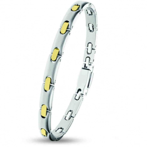 Bracelet pequignet Or et Acier 1 rang  6 mm
