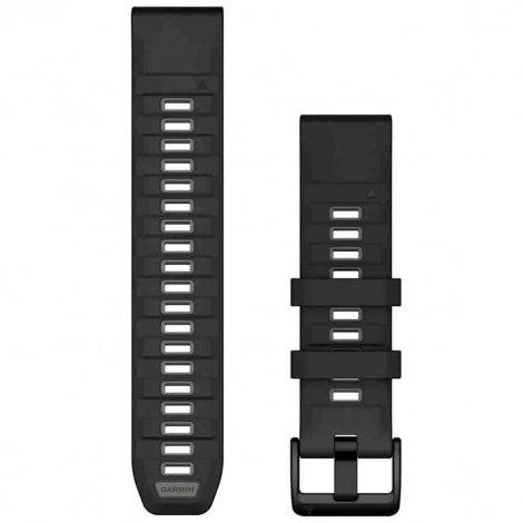 Bracelet QuickFit 22 mm Black/Pebble Gray Silicone - Garmin