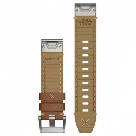 Bracelet QuickFit 22 mm Cuir de vachette italien - Garmin