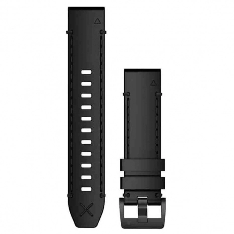Bracelet QuickFit 22 mm Cuir Horween Noir - Garmin