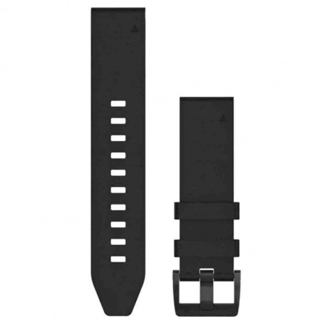 Bracelet QuickFit 22 mm Cuir Noir - Garmin