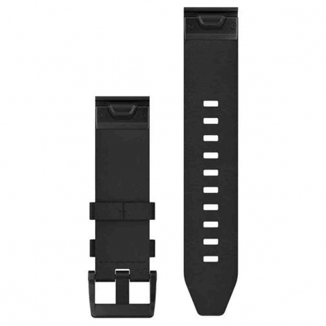 Bracelet QuickFit 22 mm Cuir Noir - Garmin