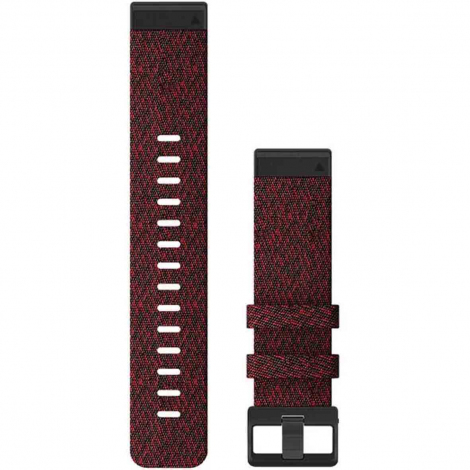 Bracelet QuickFit® 22 mm Nylon Rouge Chiné - Garmin - 010-12863-06