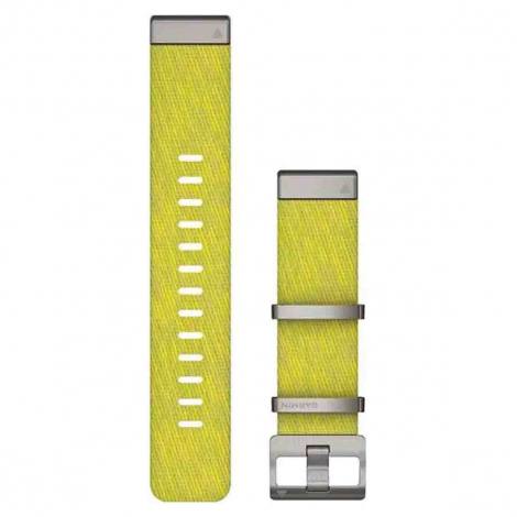 Bracelet QuickFit 22 mm Nylon tiss Jaune, Vert - Garmin