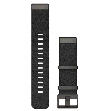 Bracelet QuickFit 22 mm Nylon tiss Noir chin - Garmin