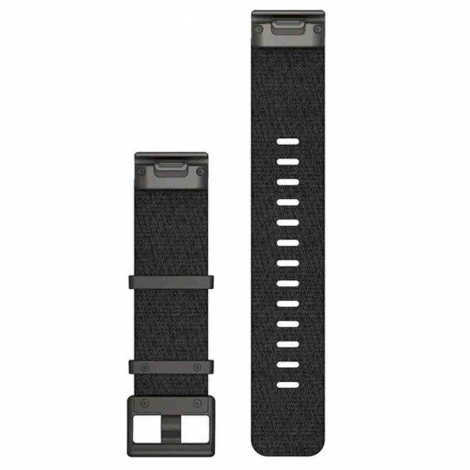 Bracelet QuickFit 22 mm Nylon tiss Noir chin - Garmin