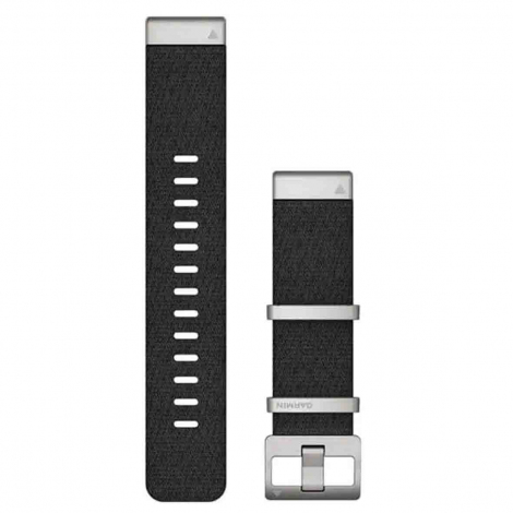 Bracelet QuickFit 22 mm Nylon tiss Noir - Garmin