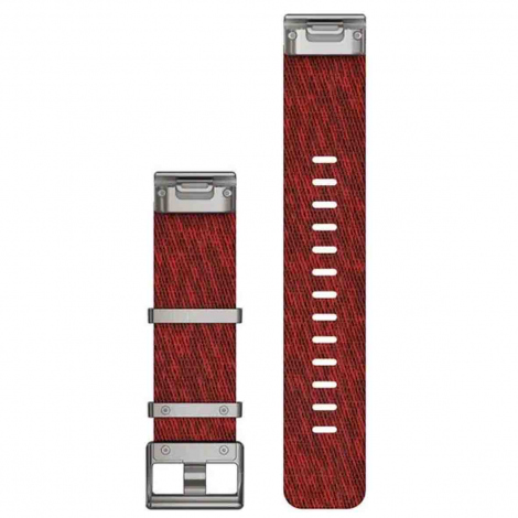 Bracelet QuickFit 22 mm Nylon tiss Rouge - Garmin