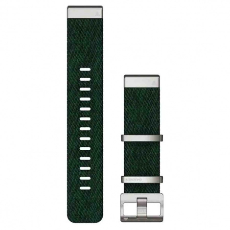 Bracelet QuickFit 22 mm Nylon tiss Vert pin - Garmin