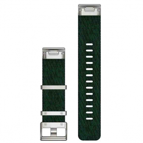 Bracelet QuickFit 22 mm Nylon tiss Vert pin - Garmin