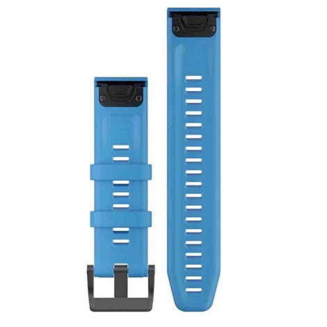 Bracelet QuickFit 22 mm Silicone Bleu cyan - Garmin