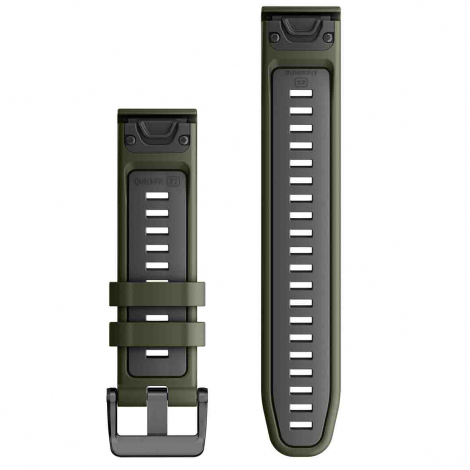 Bracelet QuickFit, 22mm, Silicone, Vert Moss / Graphite - Garmin