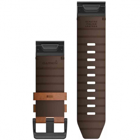 Bracelet QuickFit® 26 mm - Cuir Marron- Garmin