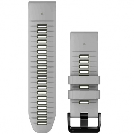 Bracelet QuickFit - 26mm - Silicone - Gris clair / Vert Moss - Garmin