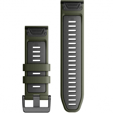 Bracelet QuickFit, 26mm, Silicone, Vert Moss / Graphite - Garmin