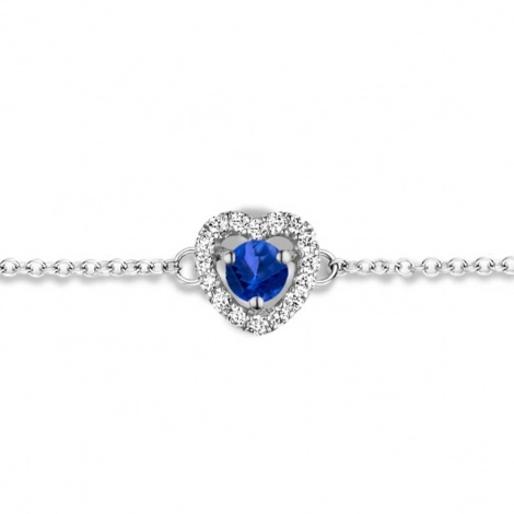 Bracelet Saphir Bleu et Diamants- One More 