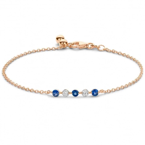 Bracelet saphir bleu et diamants - One More