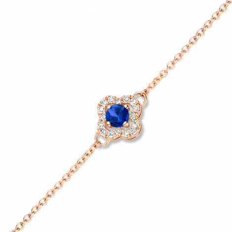 Bracelet Saphir Bleu et Diamants Salina