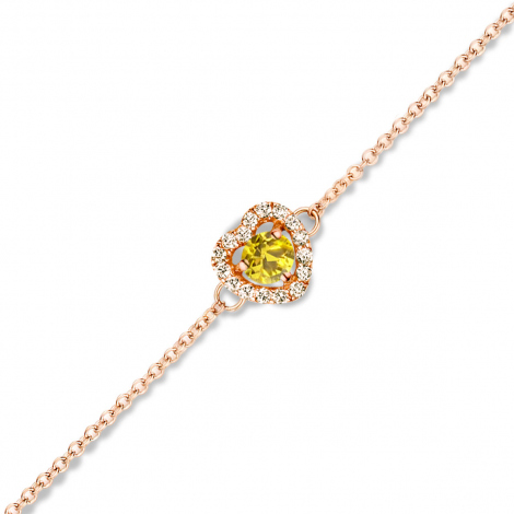 Bracelet Saphir jaune et Diamants- One More 
