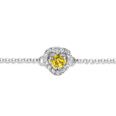 Bracelet Saphir Jaune et Diamants- One More 