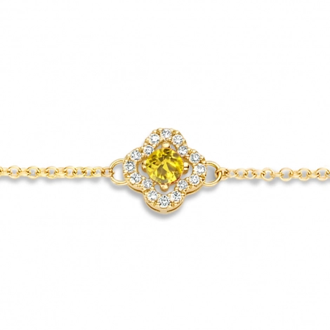 Bracelet Saphir Jaune et Diamants Salina