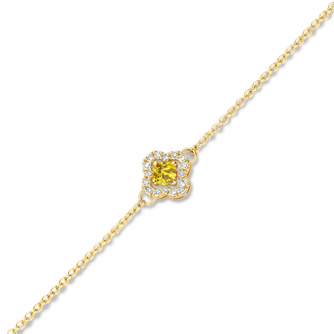 Bracelet Saphir Jaune et Diamants Salina