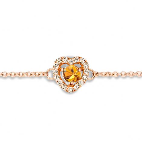 Bracelet Saphir orange et Diamants- One More 