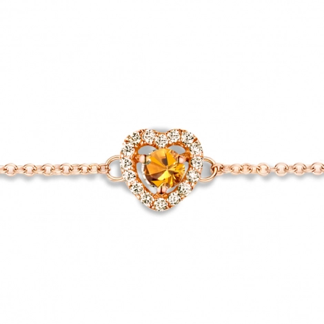 Bracelet Saphir orange et Diamants- One More 