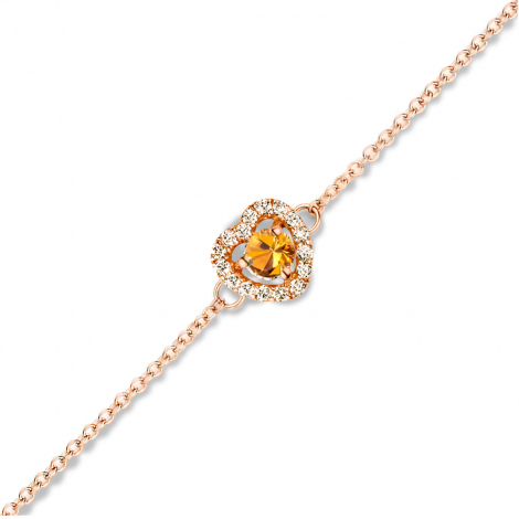 Bracelet Saphir orange et Diamants- One More 